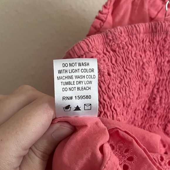 Pink Floral Eyelet Tank - Picture 7 of 7